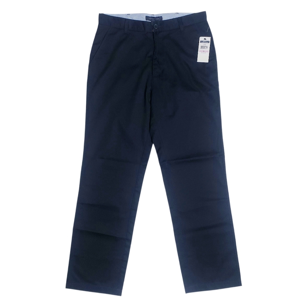Tommy Hilfiger Mens School Uniform Pants Flat Front Navy Blue 32x30 NWT
